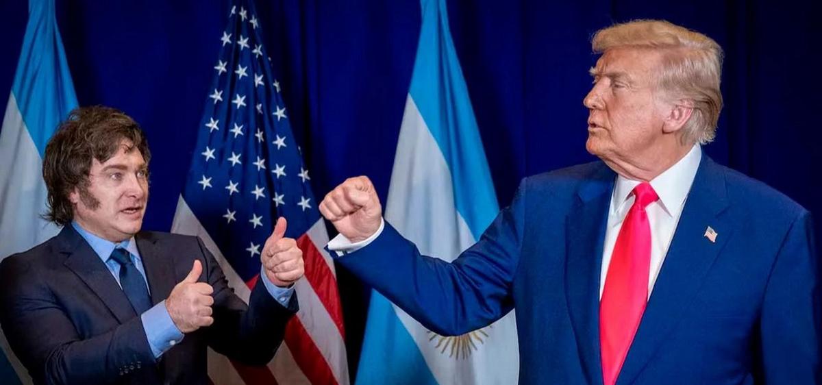 El libro que regaló Milei vs. la realidad escrita por Donald Trump