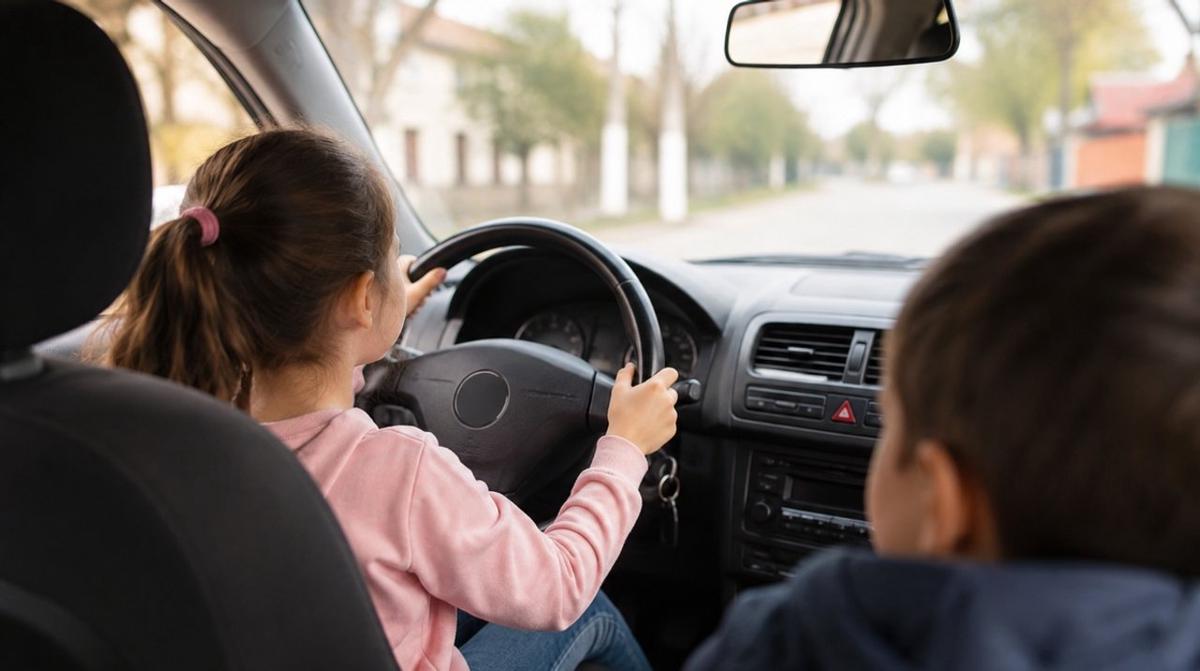 Un padre graba a su hija de 9 años manejando un auto y desata la polémica en redes sociales