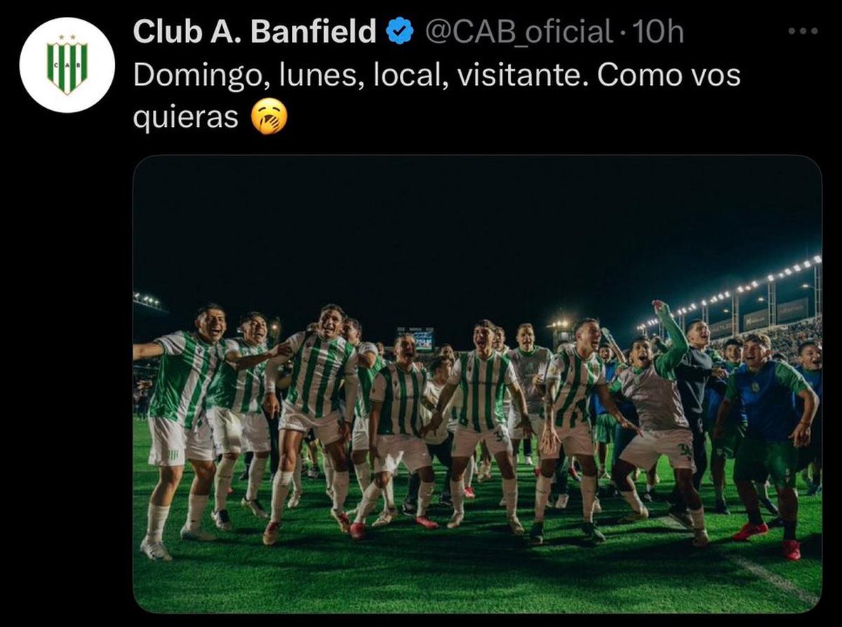 Las chicanas de Banfield a Lanús tras ganar el clásico.