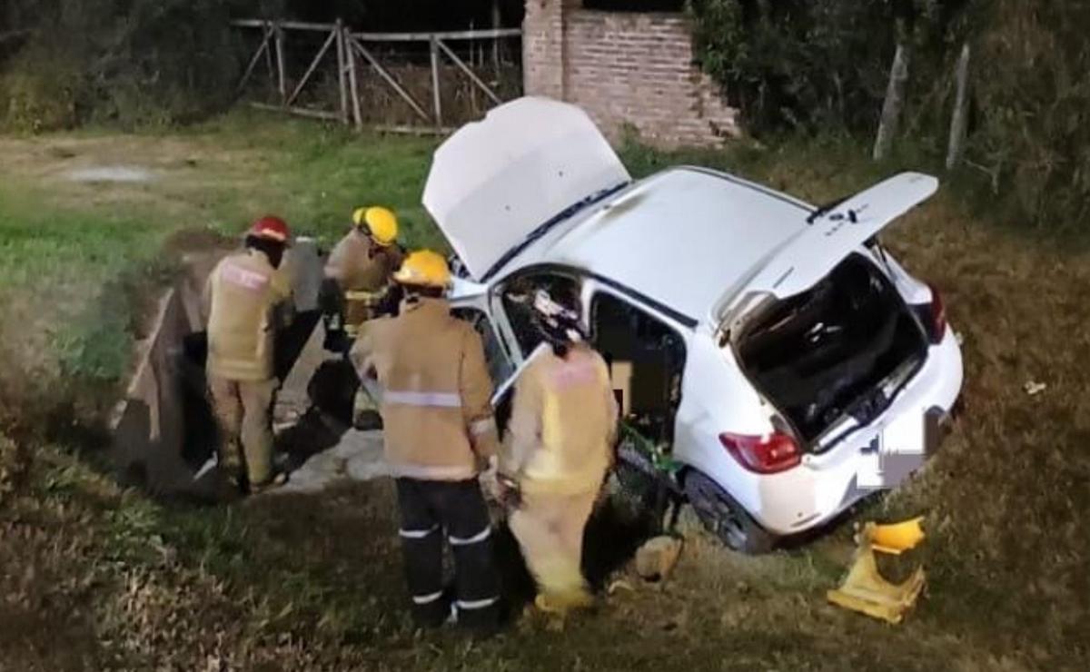 Así quedó el auto.