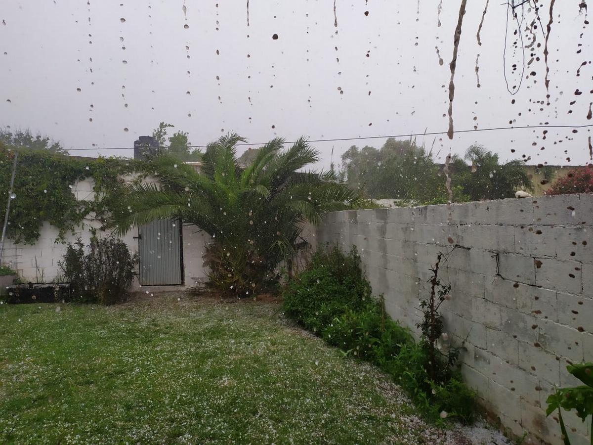 FOTO: El granizo sorprendió a Sampacho. (Gentileza Flavio Daniel Diaz)