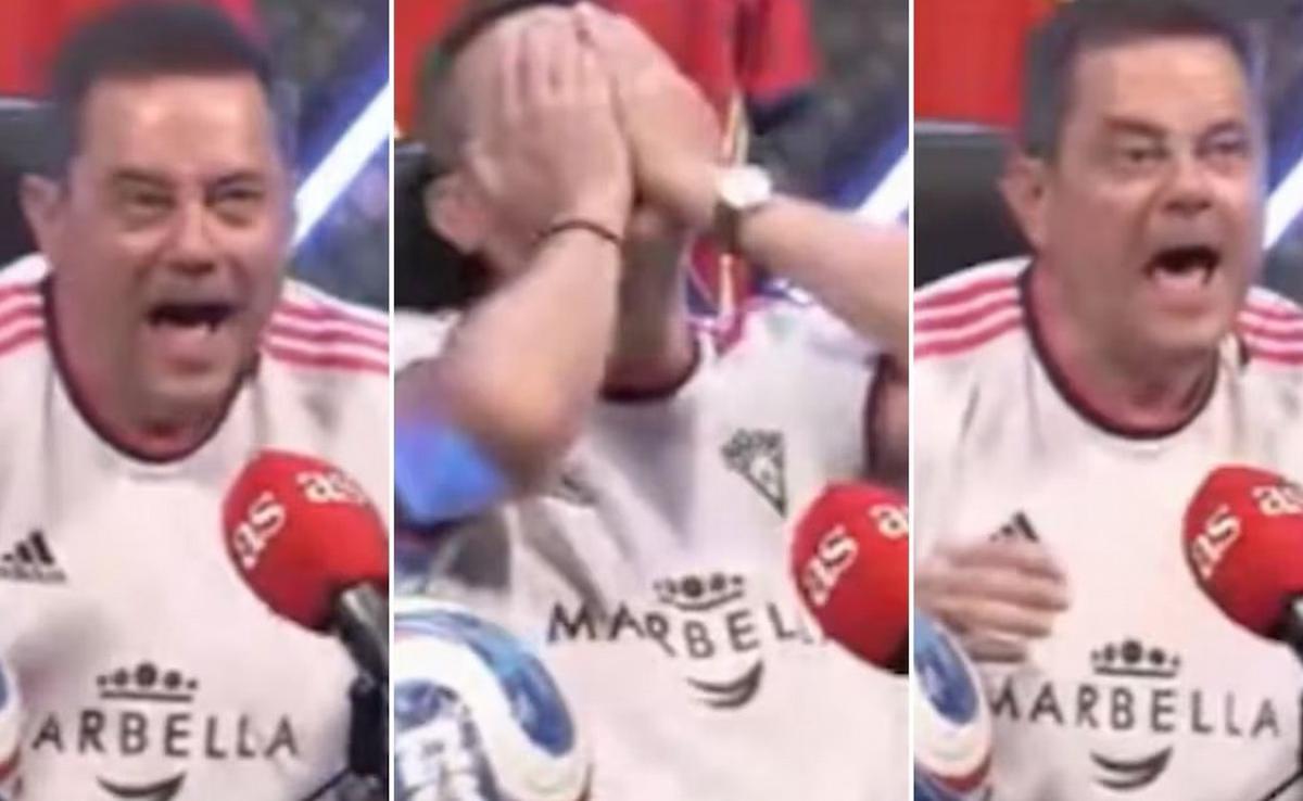 La burla de un periodista hincha del Real Madrid tras el penal errado de Messi.