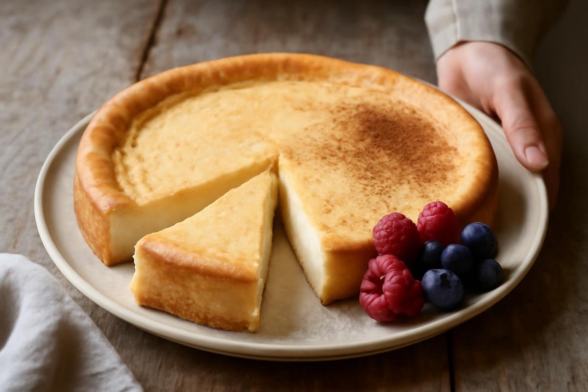 Tarta de queso fresco batido desnatado sin azúcar