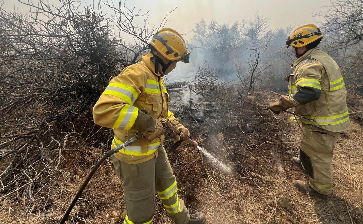 FOTO: Sigue el combate del incendio en Capilla del Monte. (Foto: Daniel Cáceres/Cadena 3)