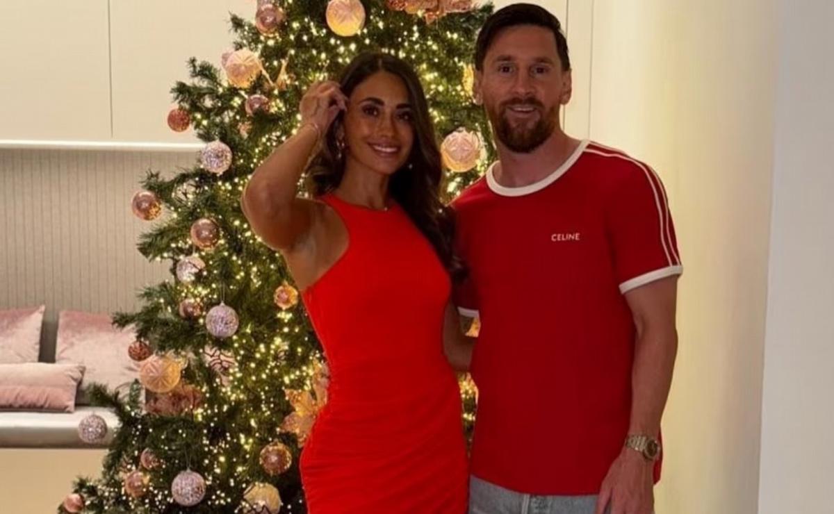 FOTO:  Antonela Roccuzzo y Leo Messi.