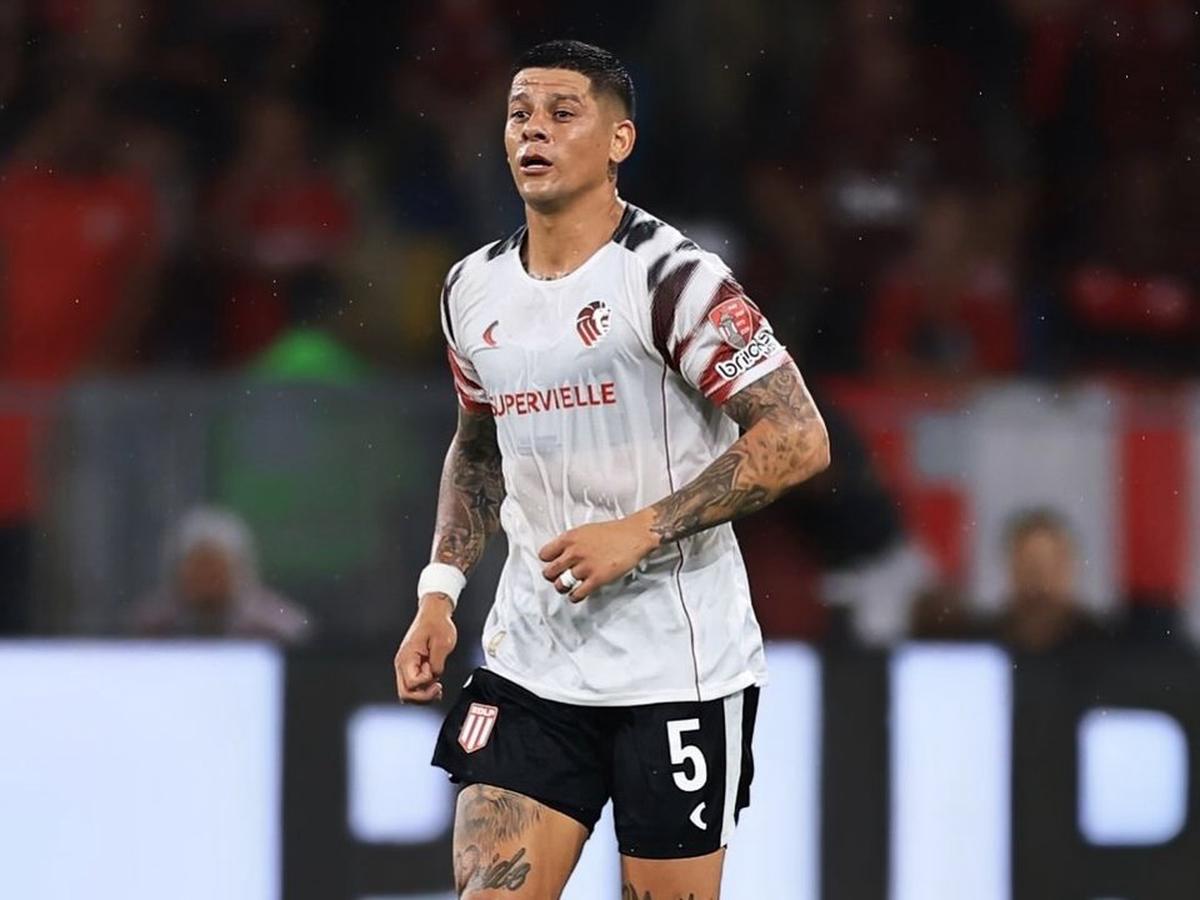 Marcos Rojo en la vuelta ante Flamengo.