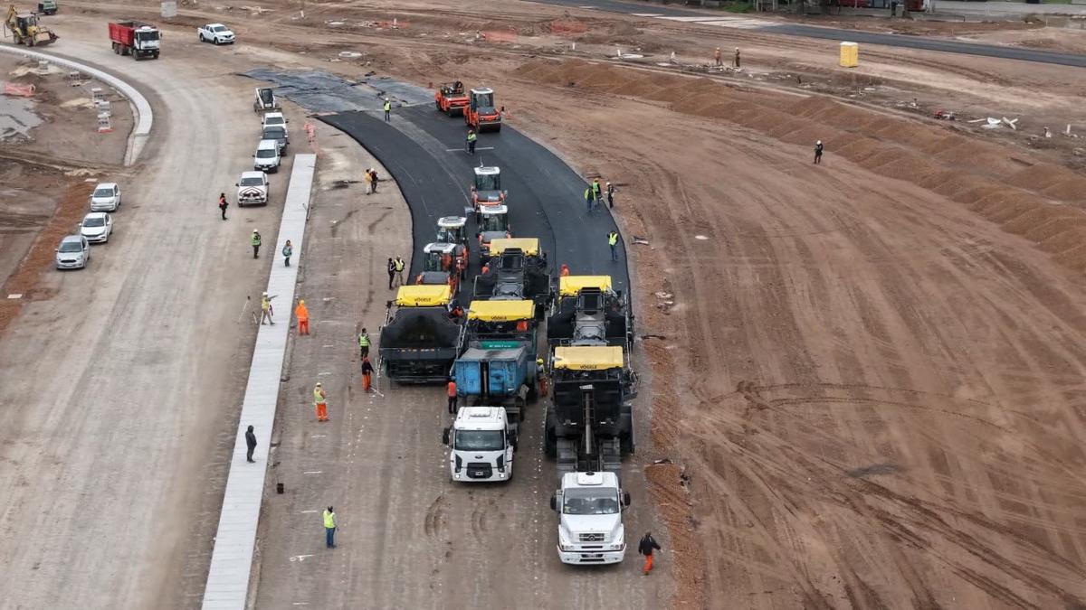 Obras en el autódromo Gálvez.