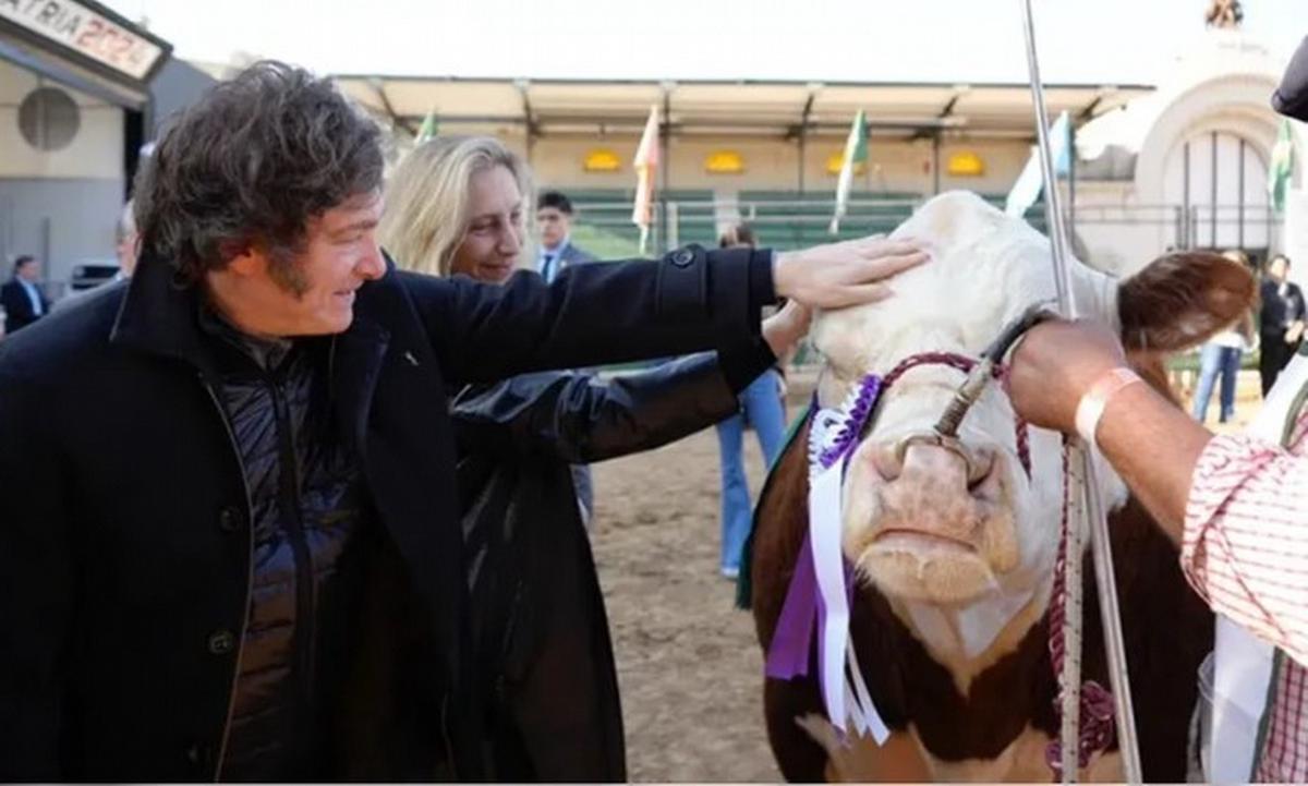 Milei, en La Rural.