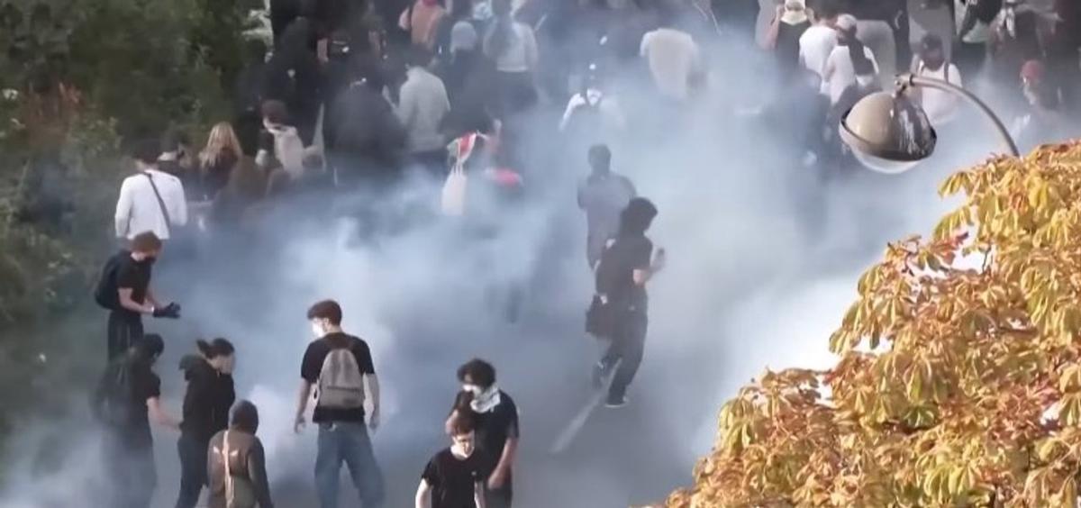 Protesta estudiantil en Francia.