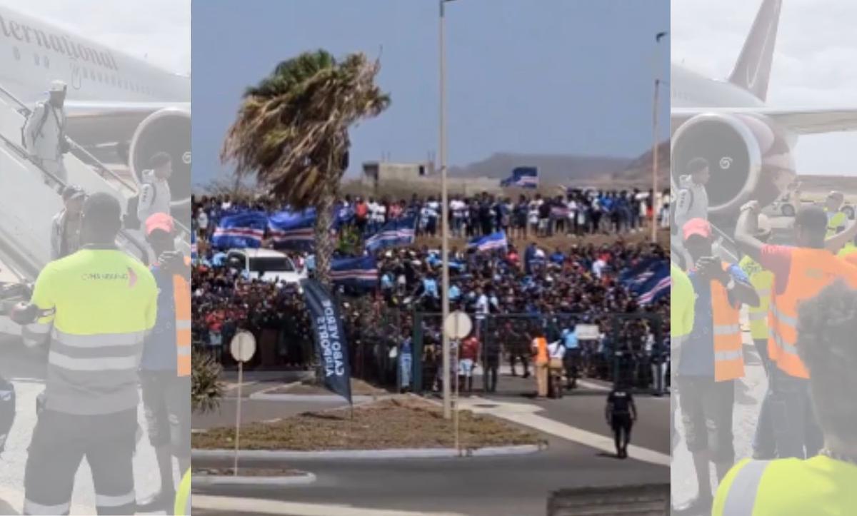 Cabo Verde, recibida por una multitud (Foto: captura de video).