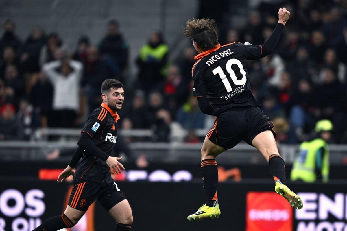 Con gol de Nico Paz, Milan y Como no pasaron del empate en la Serie A.