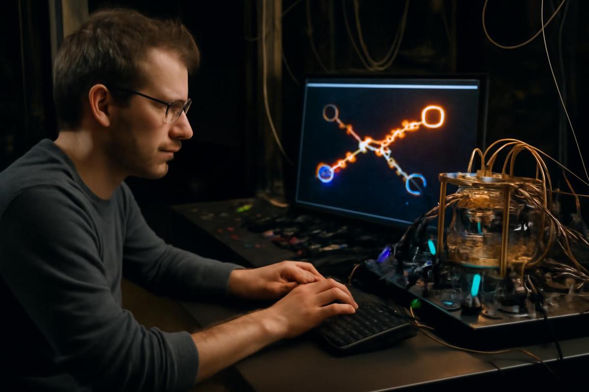 Simulación cuántica de la ruptura de cuerdas