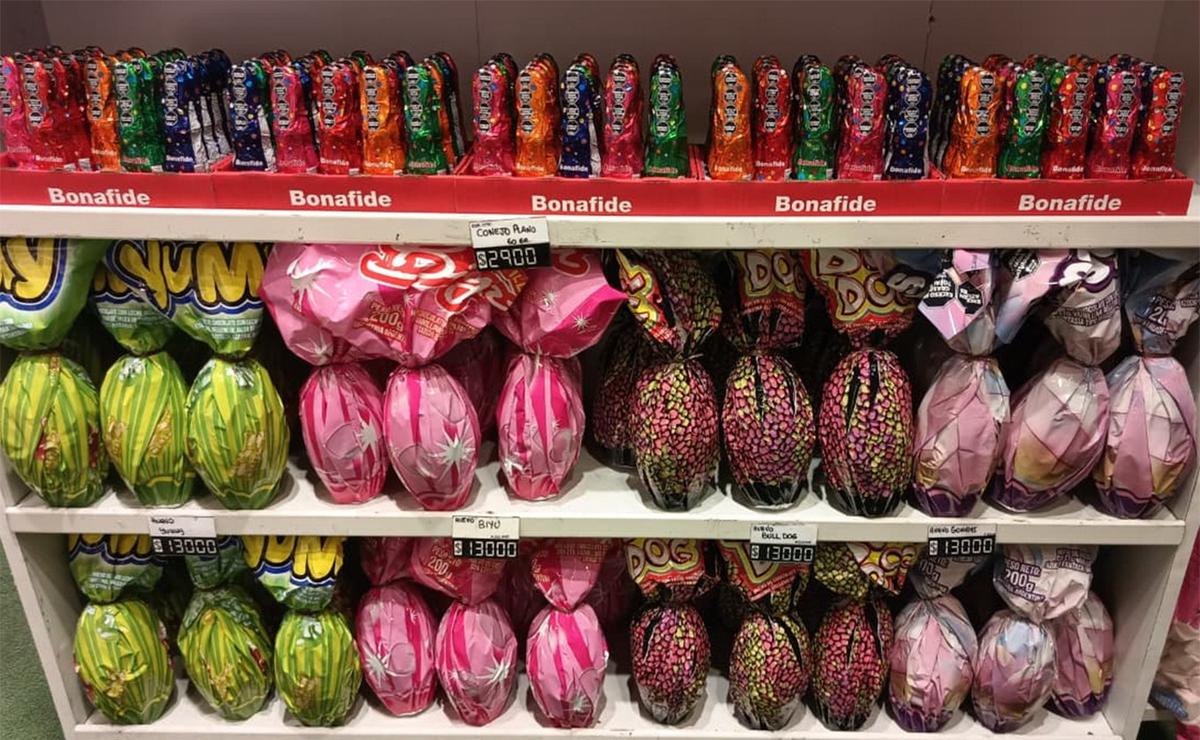 Variedad y precios en chocolates de cara a la Pascua en Rosario.
