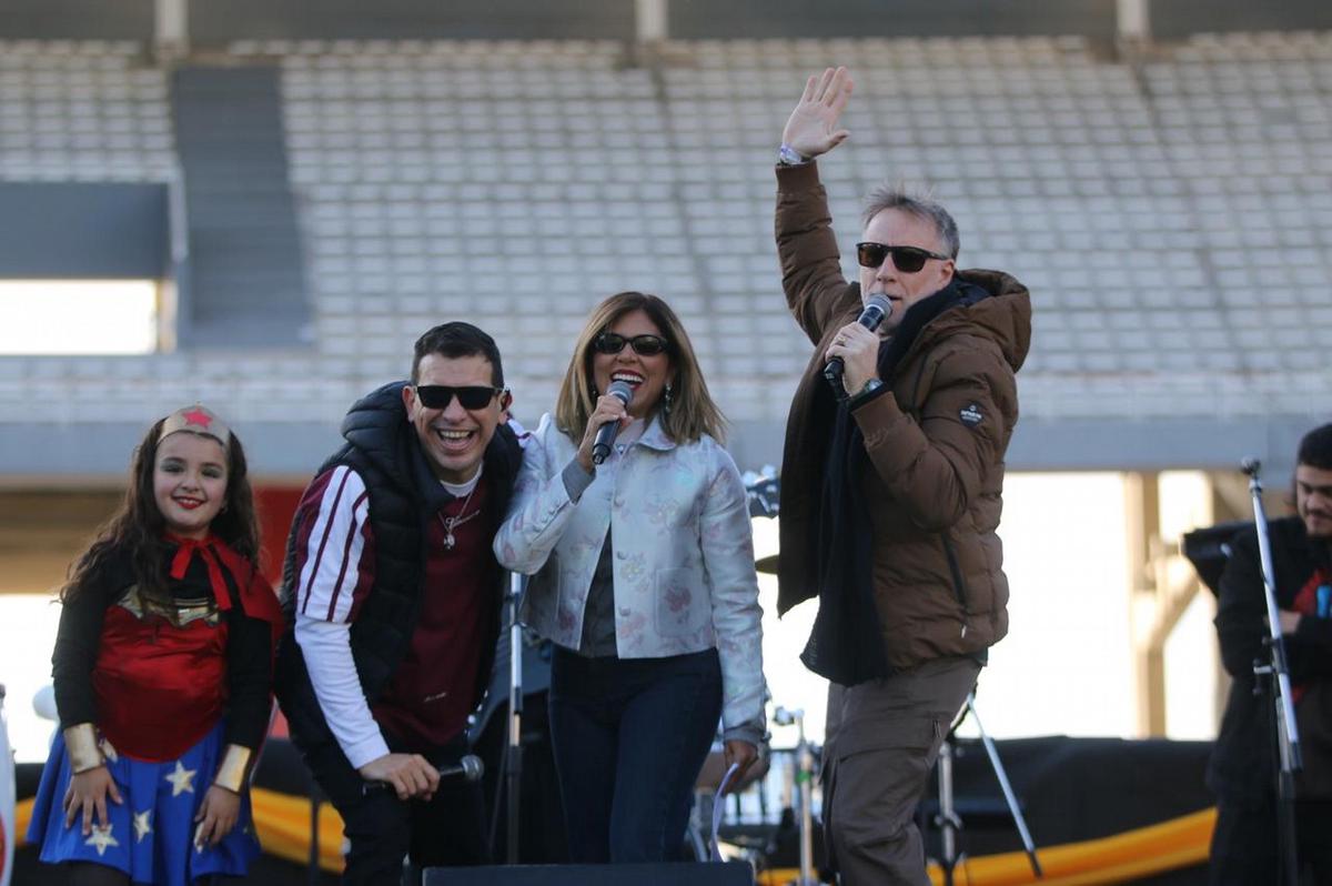 El estadio cordobés, de fiesta para los niños.
