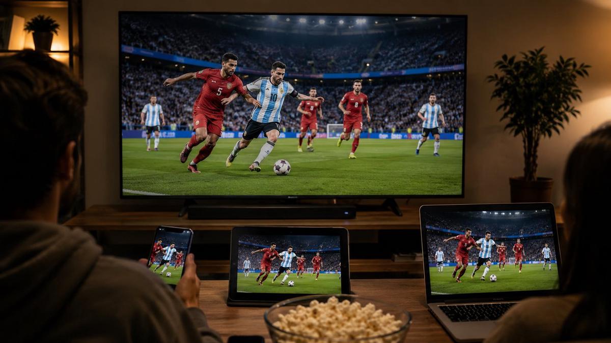 Puede ocurrir que los usuarios de plataformas de streaming reciban más tarde el contenido y los vecinos les griten antes los goles. Foto: Agencia NA (IA)