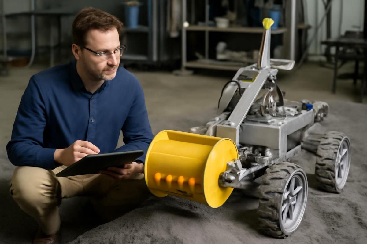 Un robot innovador para la minería lunar