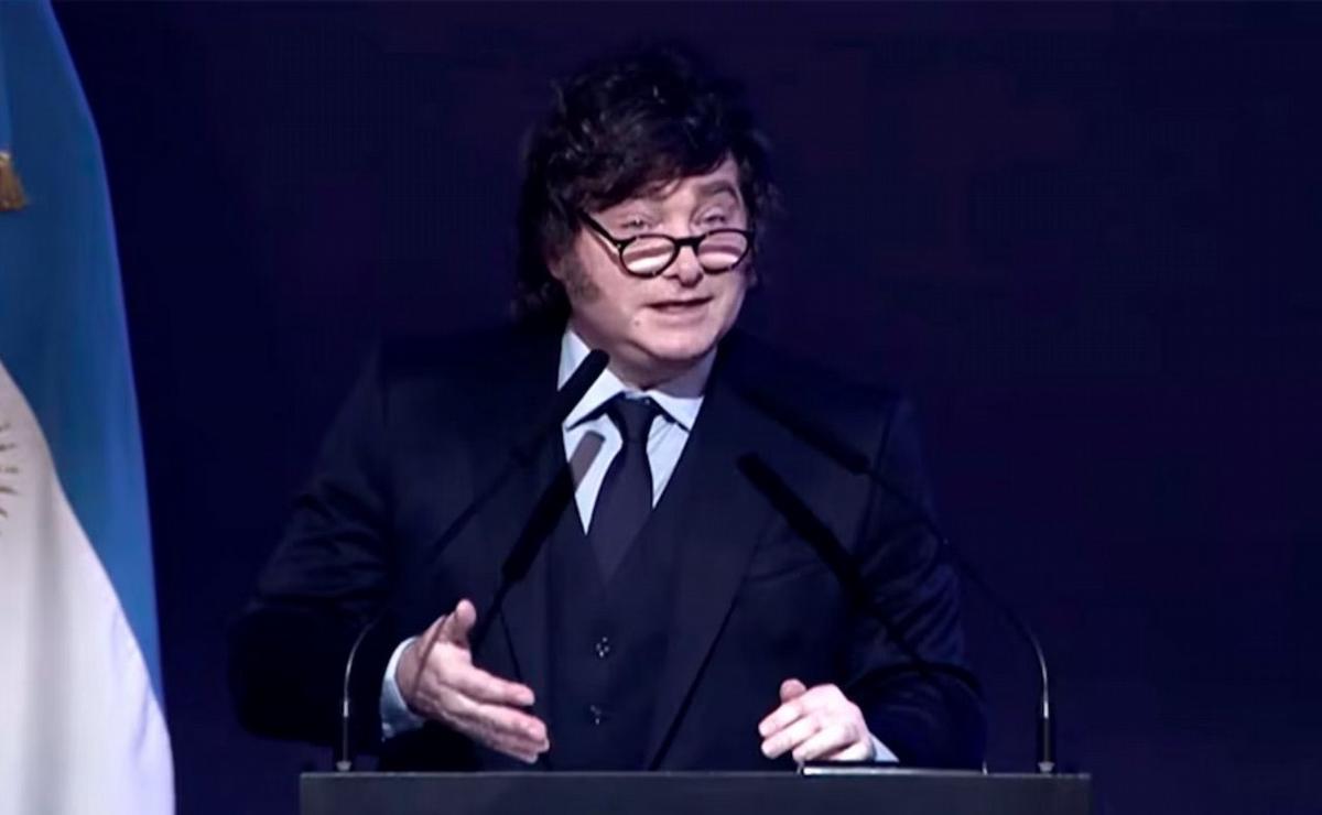Javier Milei en el Council of the Americas. (captura)