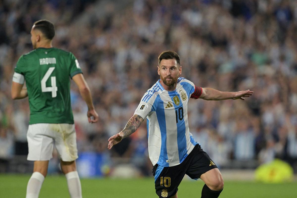 FOTO: Lionel Messi abrió el marcador ante Bolivia. (Foto: Conmebol)