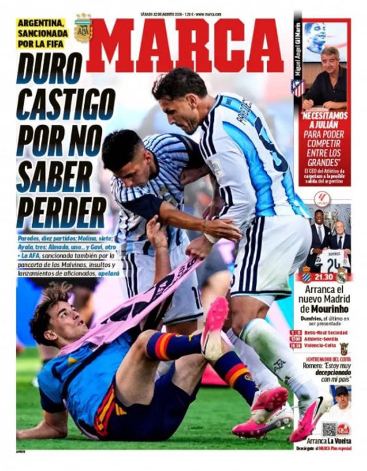 La tapa del diario Marca.