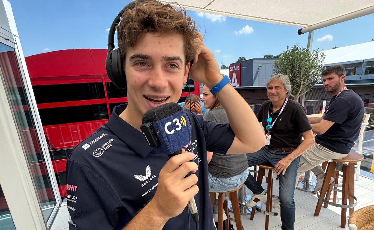 FOTO: Franco Colapinto dialoga con Cadena 3.