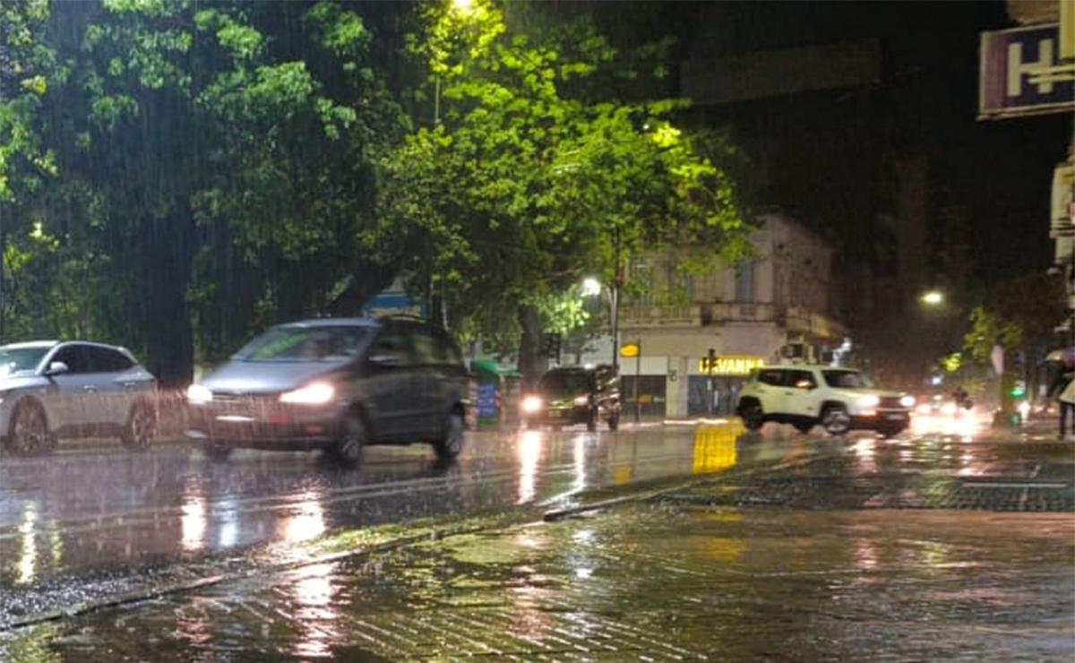 Lluvia en Rosario.