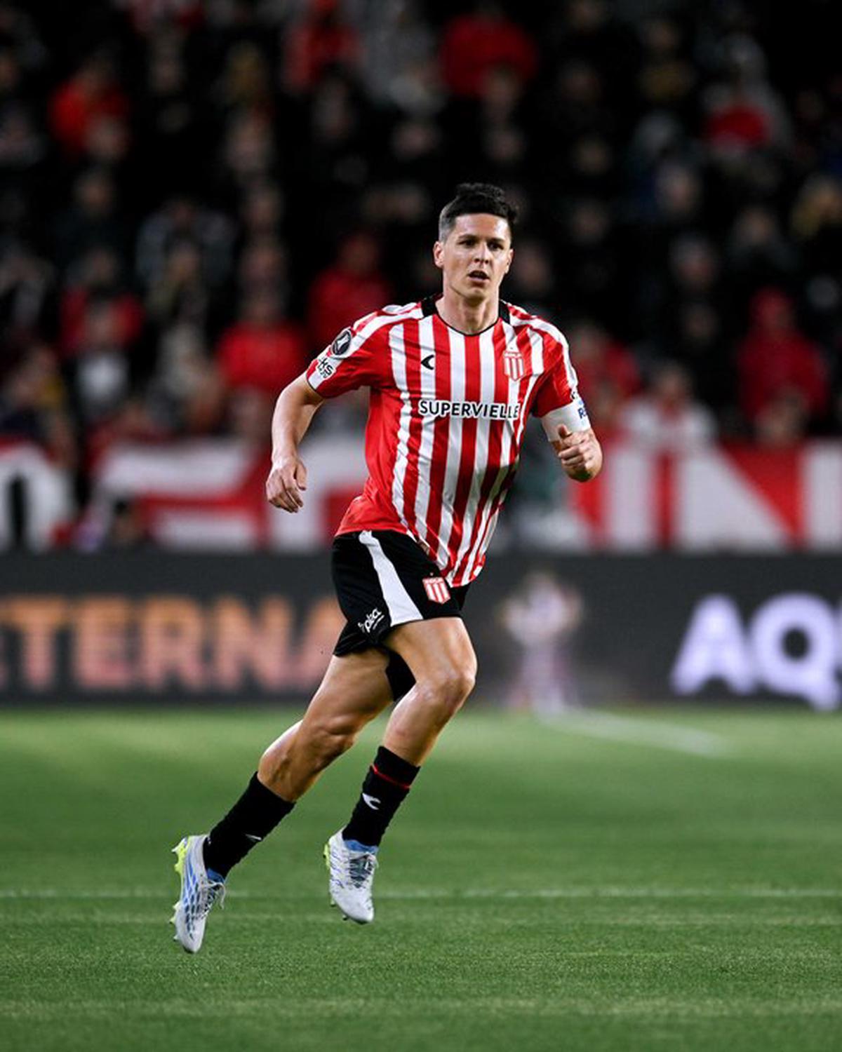 Guido Carrillo durante el empate entre Estudiantes y Flamengo.