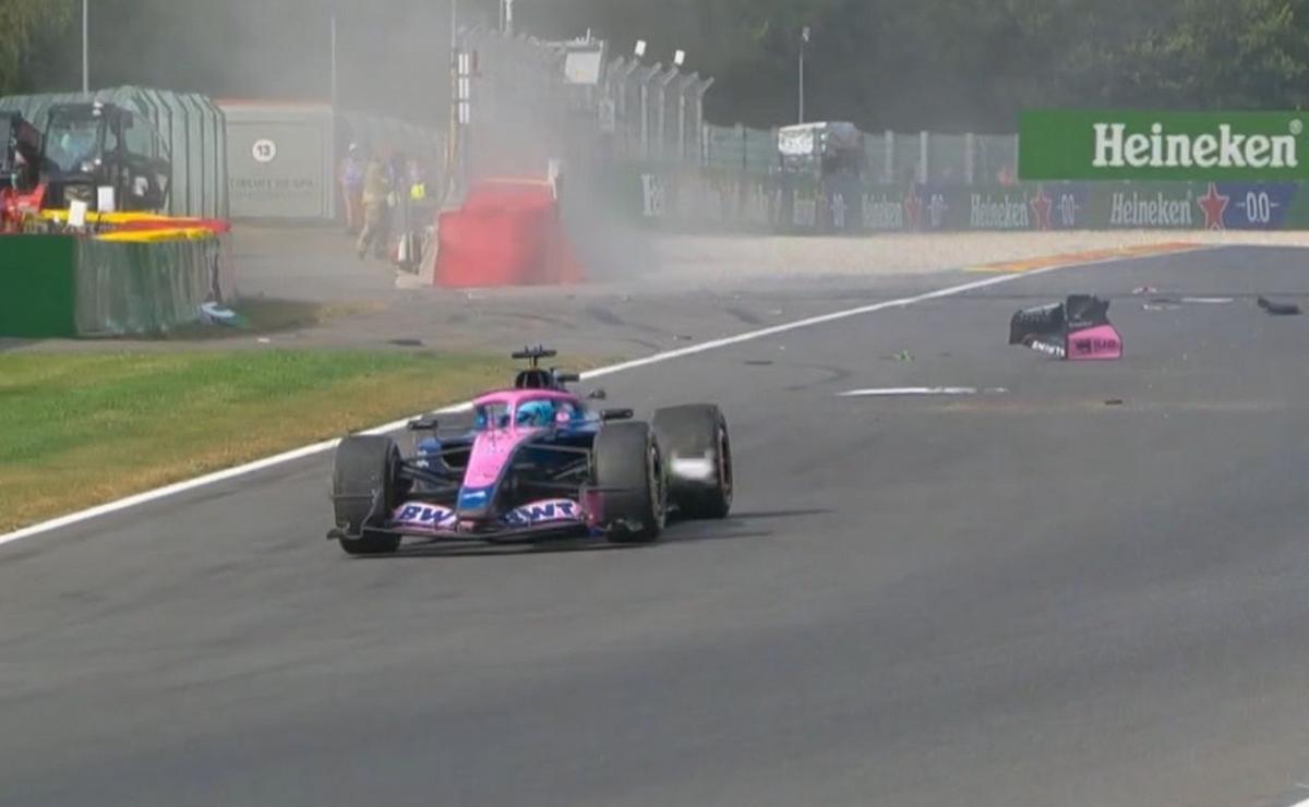 El choque de Pierre Gasly en Bélgica.