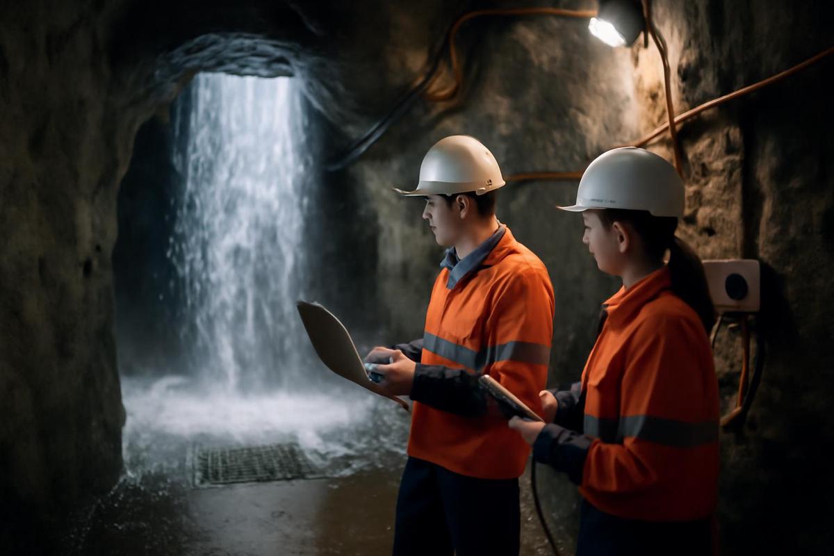 Ingenieros en el Sanford Underground Research Facility