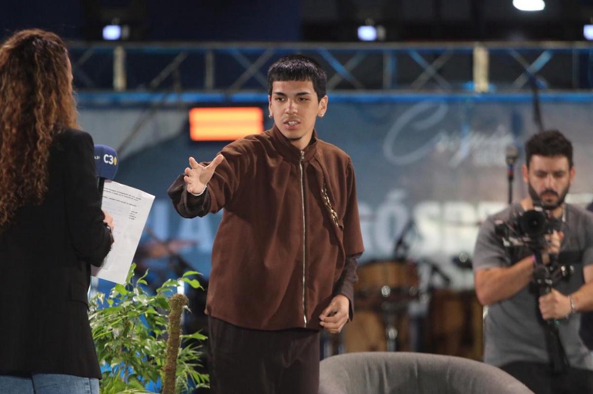 Milo J en una charla mano a mano con Cadena 3. (Foto: Daniel Cáceres)