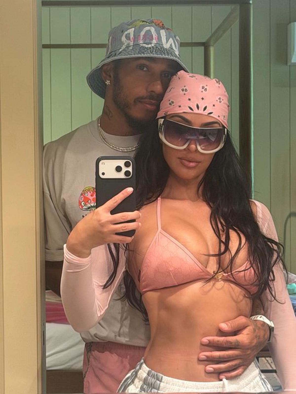 Kim Kardashian y Lewis Hamilton.