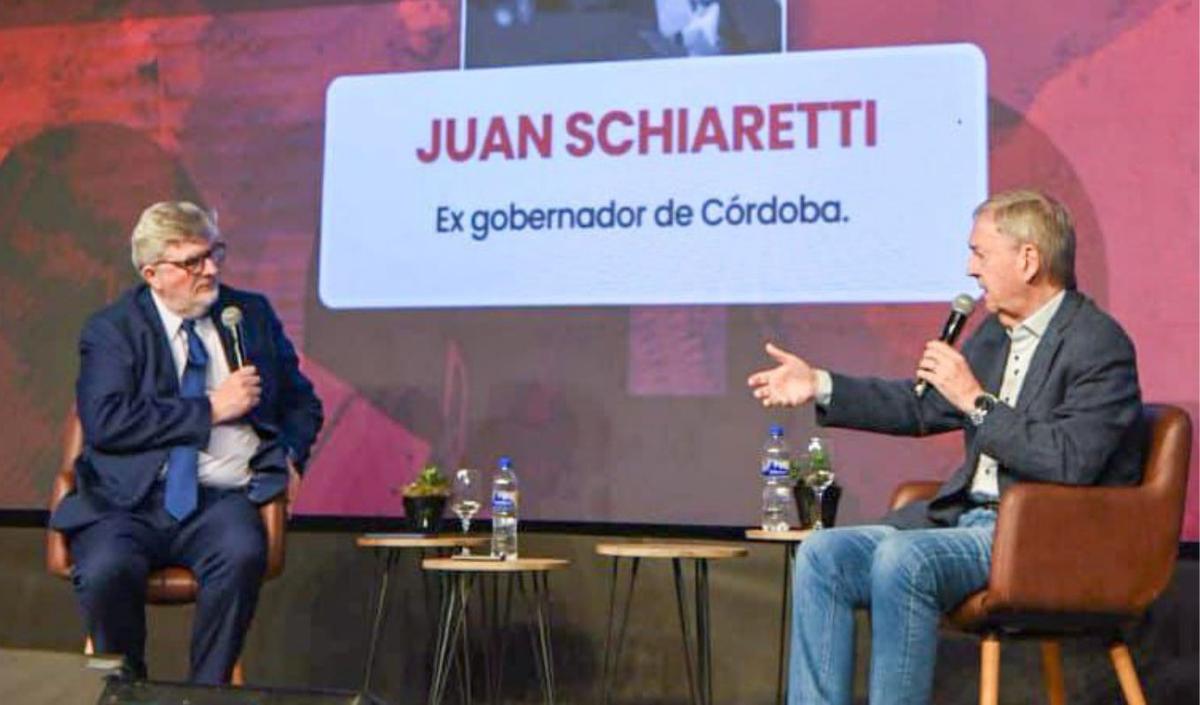Schiaretti, entrevistado por Suppo en la Semana de la Construcción en Córdoba. 