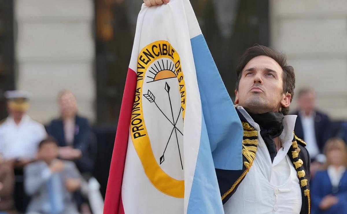Bandera de la provincia de Santa Fe.