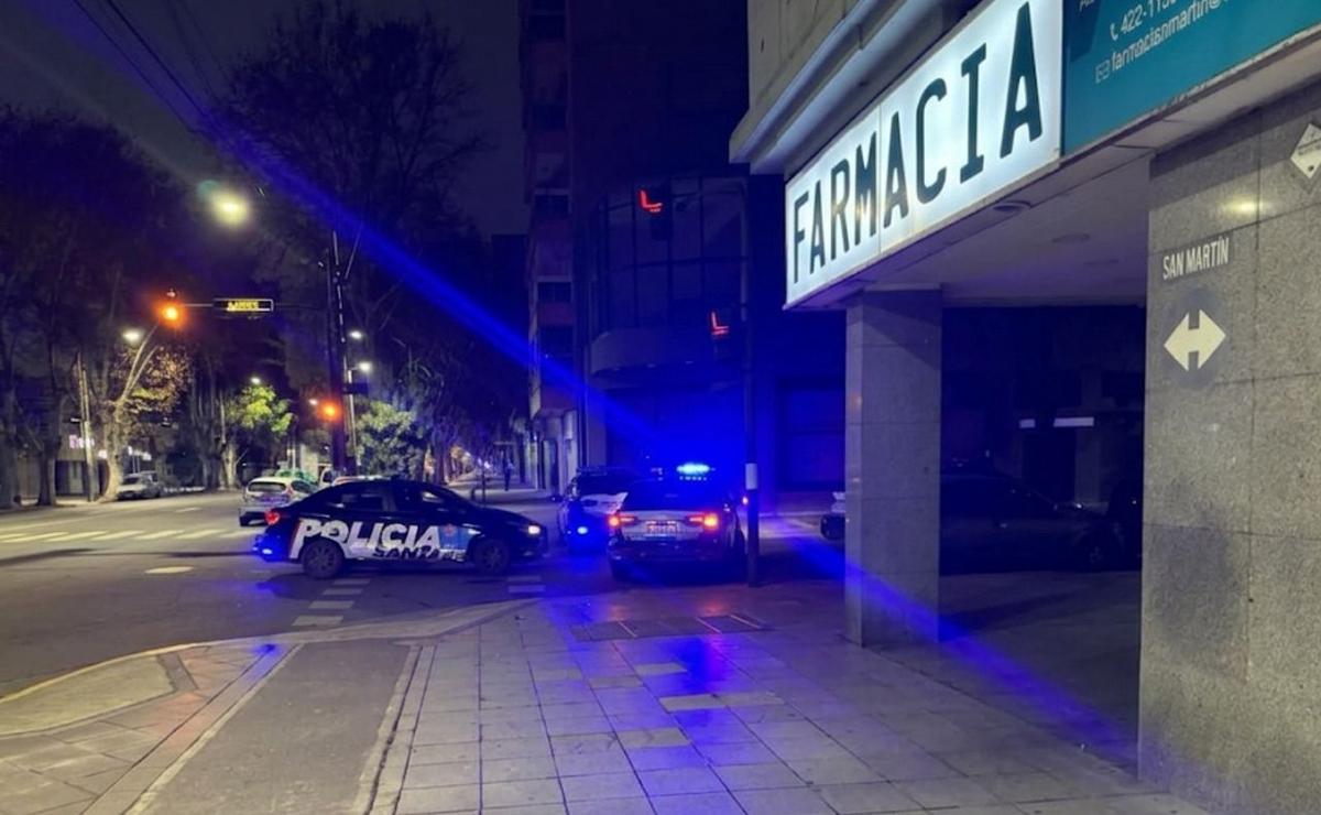 Presencia policial en la zona.