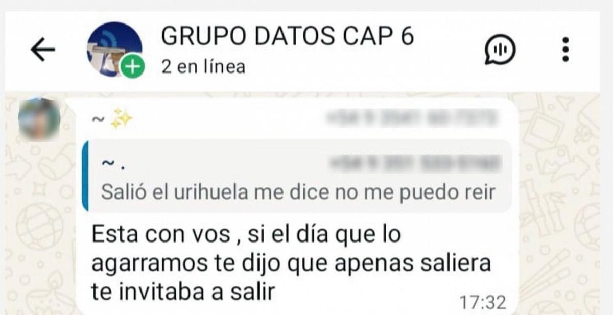 Chats entre polícias.