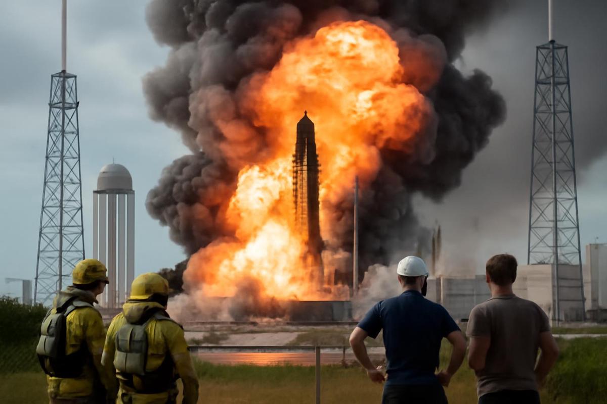 Explosión del cohete New Glenn de Blue Origin