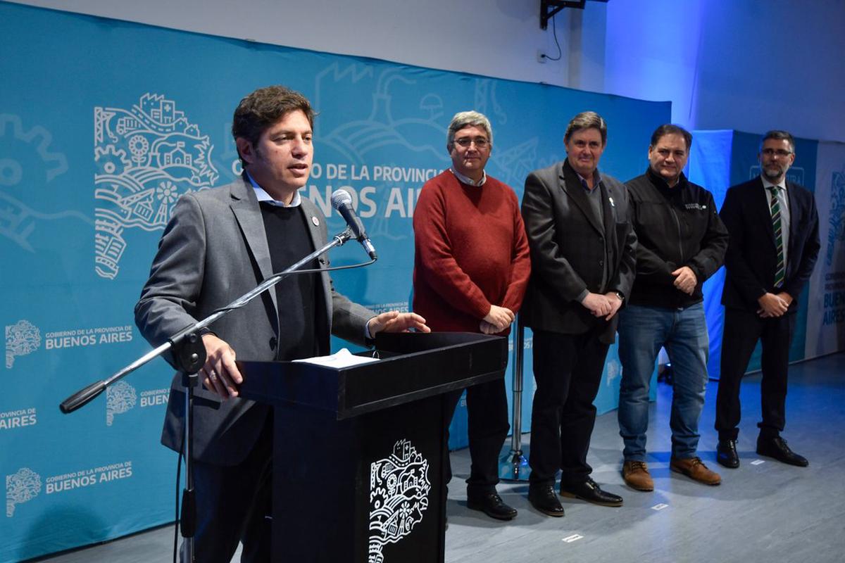 Axel Kicillof en San Cayetano. Foto: PBA/NA.