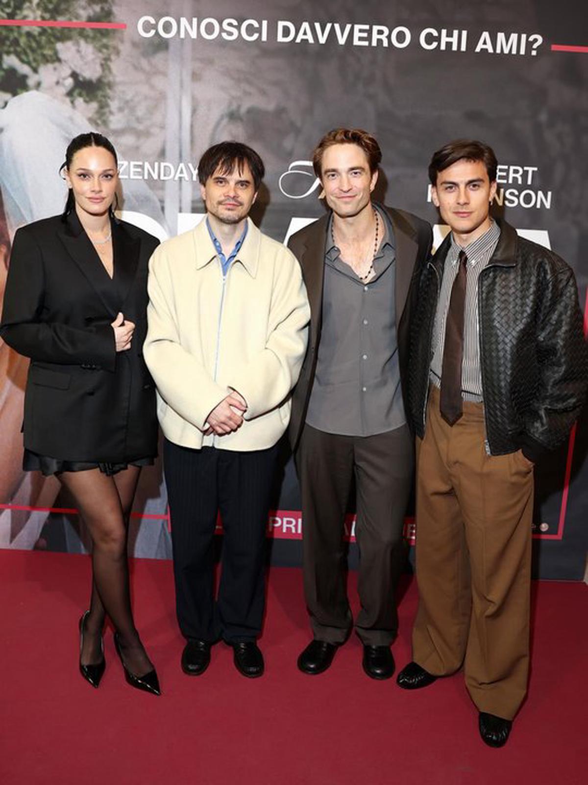 Oriana Sabatini y Dybala con Robert Pattinson. Foto: Agencia NA (Instagram @paulodybala)