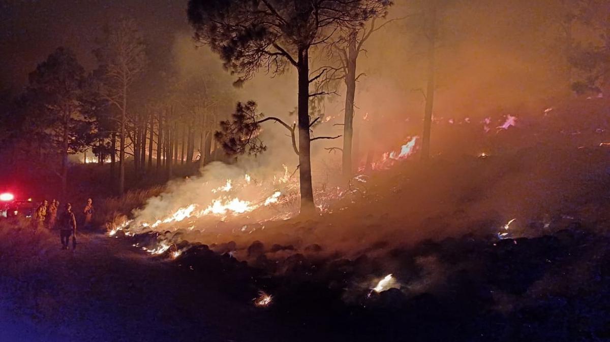 FOTO: Incendios Ascochinga-La Granja (Foto: @brigadamirador)