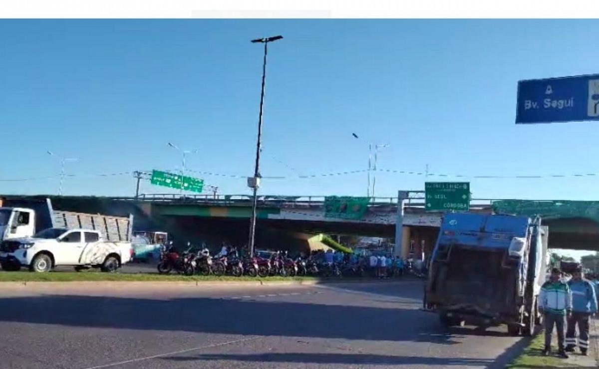 FOTO: La manifestación en el ingreso de zona oeste.