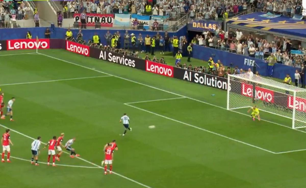 Messi falló un penal ante Austria. (Captura)