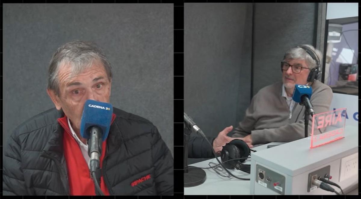 Carlos Castellani, presidente de la fábrica de sembradoras Apache, con Sergio Suppo.