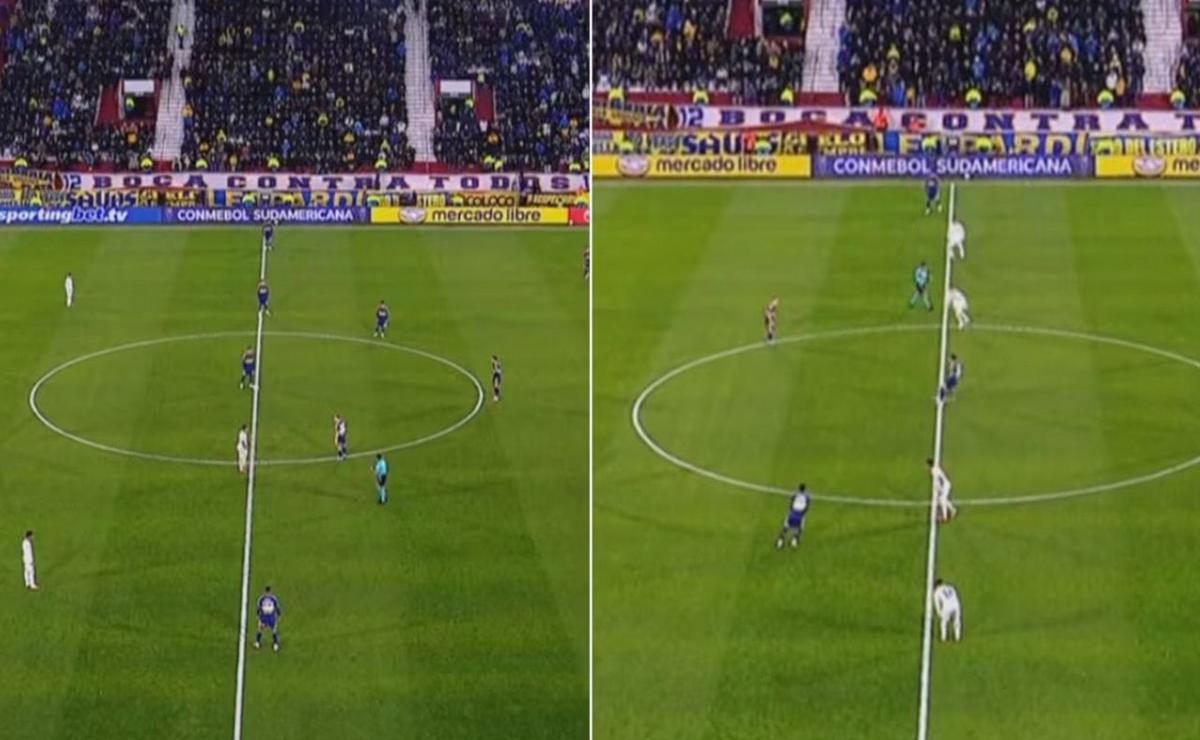 Boca sacó del medio en el arranque de ambos tiempos. (Captura)