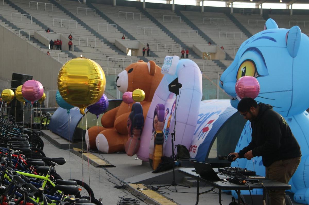 El estadio cordobés, de fiesta para los niños.