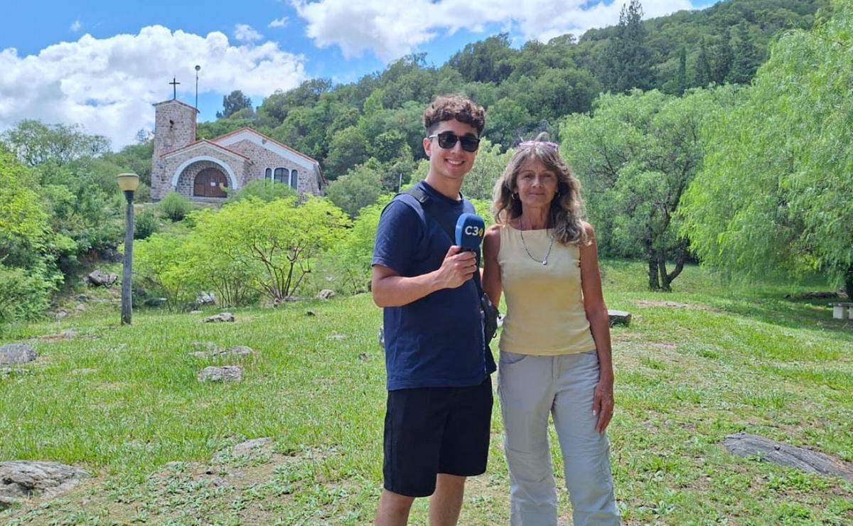 Agustín González y Mariela Maraschi, guía turística de San Luis.