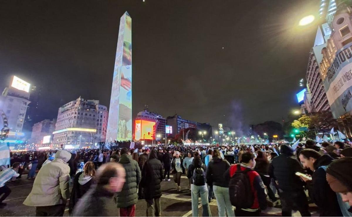 Hinchas argentinos en Buenos Aires.