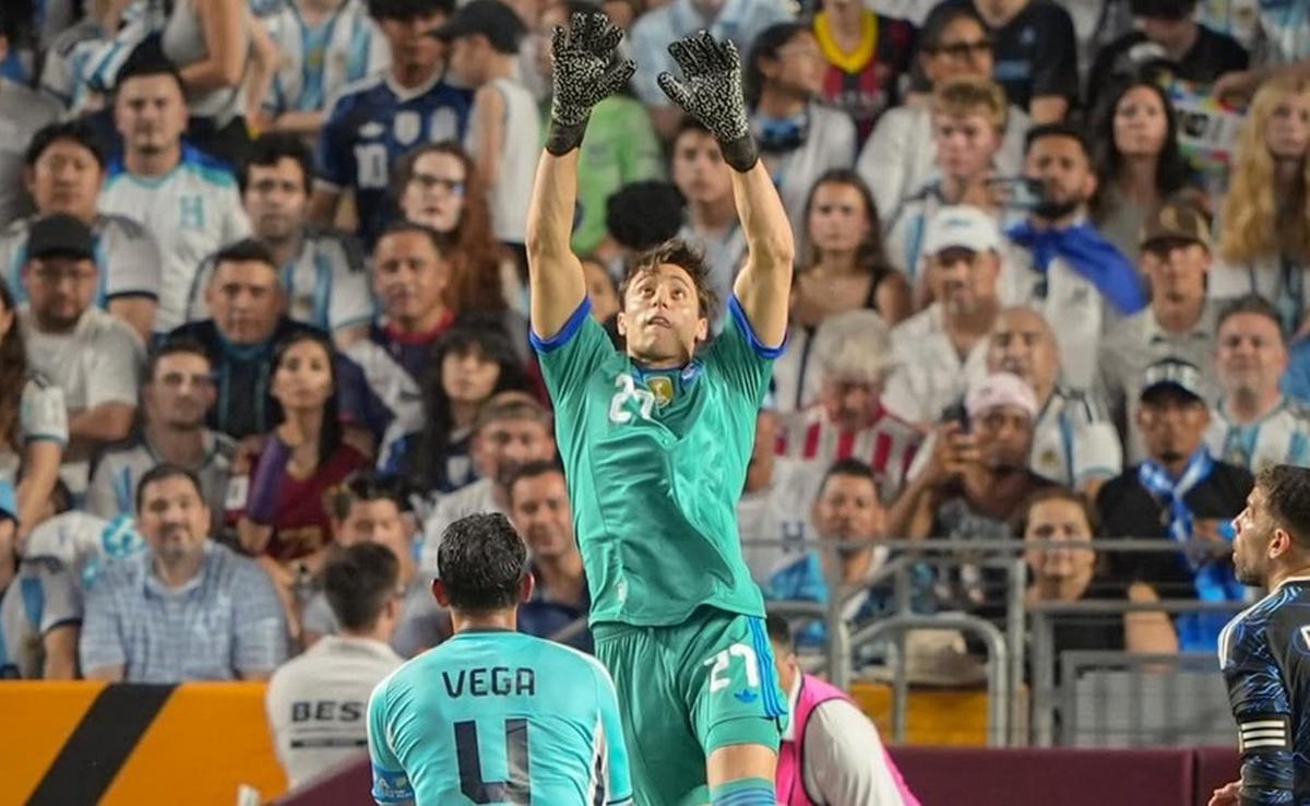 Beltrán tuvo su estreno con la camiseta de Argentina (Foto: @santiagobeltran._)