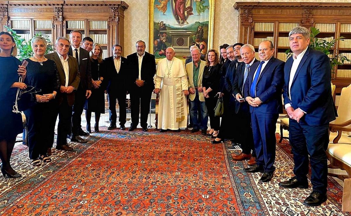 FOTO: El Papa recibió a un sector de la CGT.