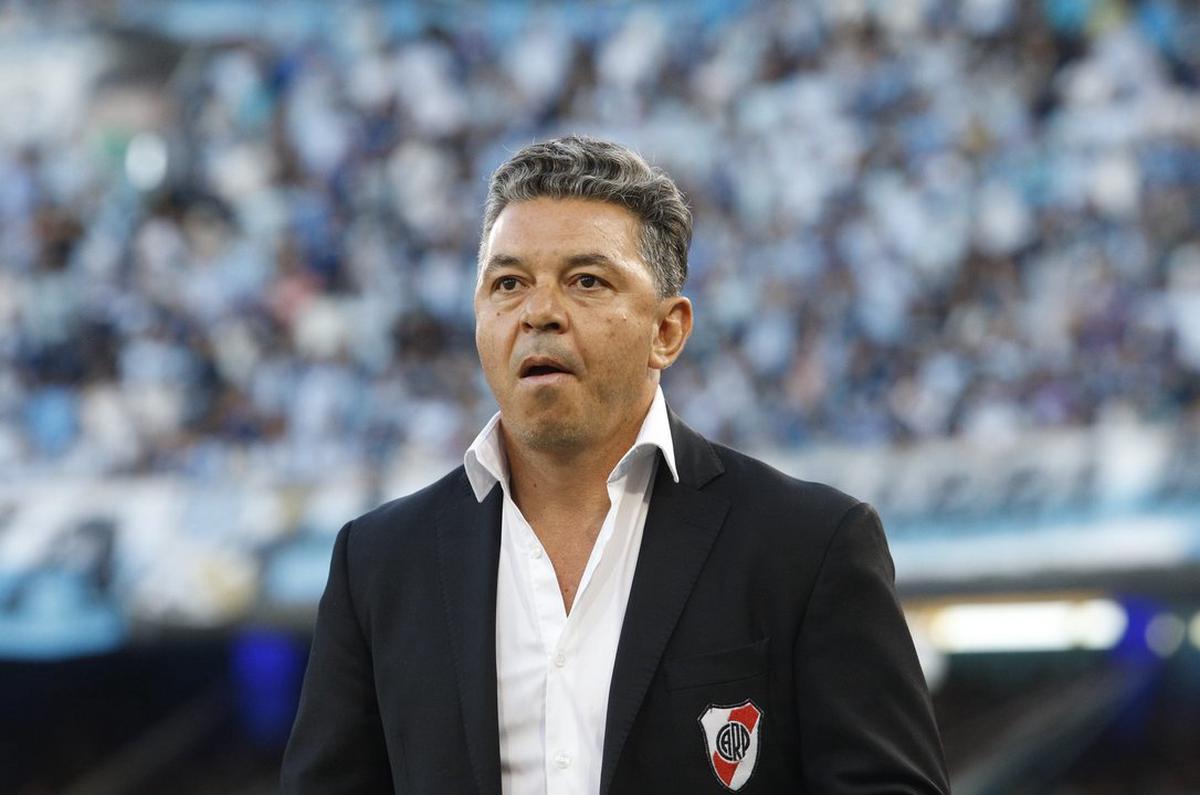 El DT de River Plate, Marcelo Gallardo durante el partido ante Racing Club, por los octavos de final de los playoffs del Torneo Clausura 2025.FOTO NA: DAMIAN DOPACIO