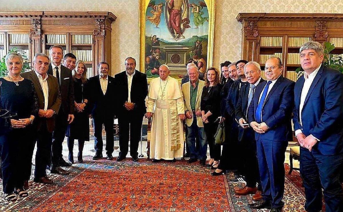 FOTO: El encuentro de la CGT con el papa Francisco en el Vaticano. (Foto: NA)