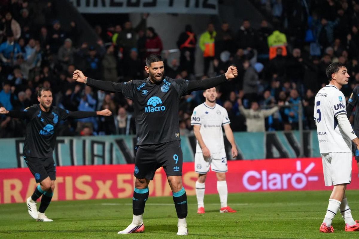 Passerini marcó el primer tanto de Belgrano. Foto: Daniel Cáceres/C3.